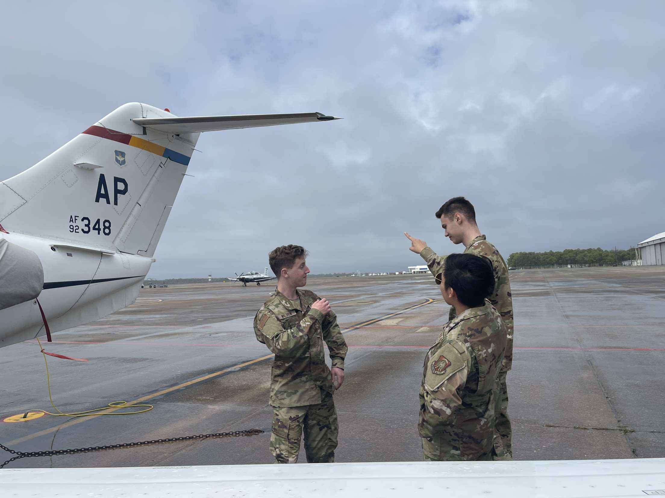 Waldron on a base visit to the  Naval Air Station in Pensacola