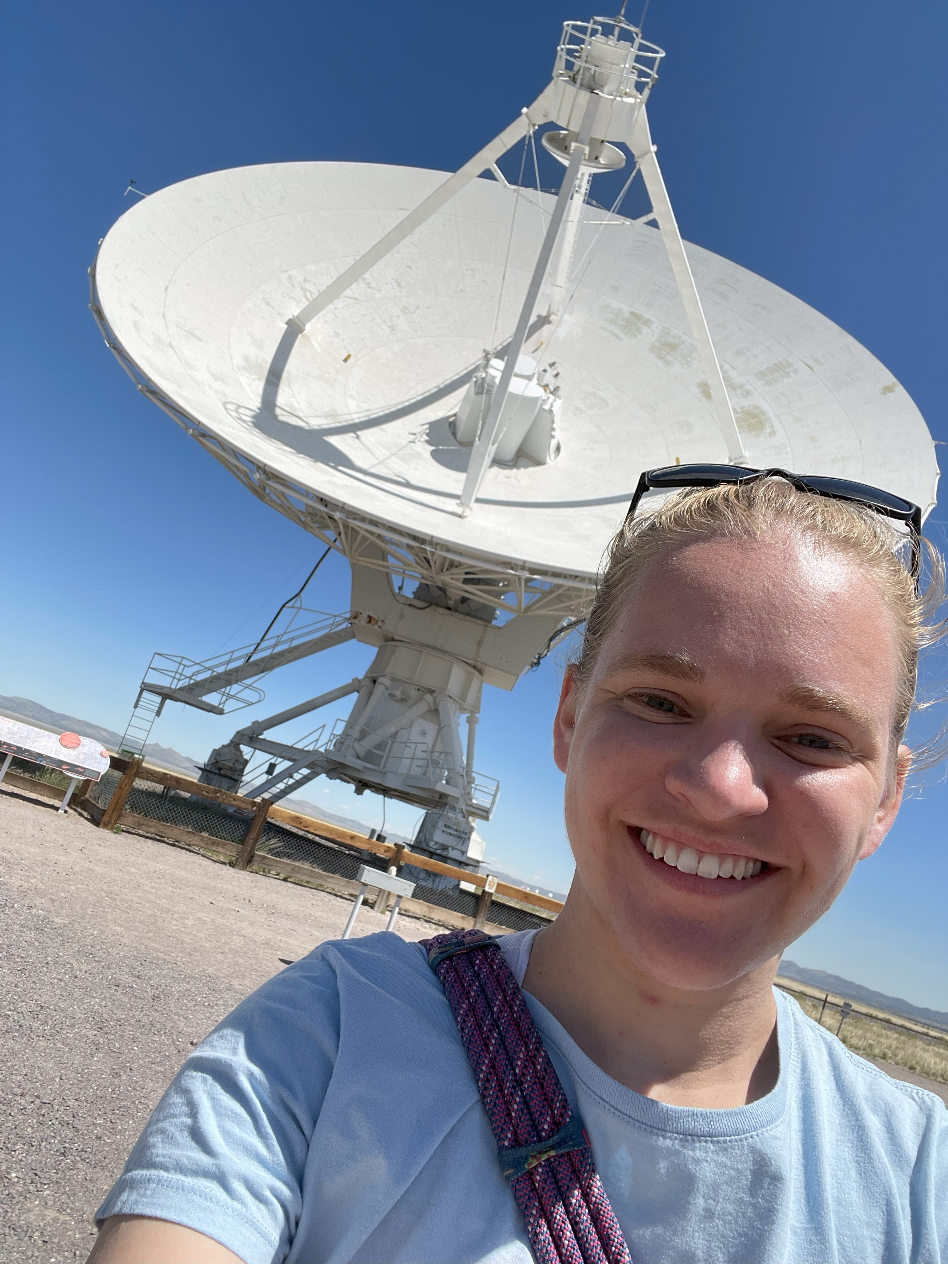 Allison Timm on a visit to the Very Large Array.