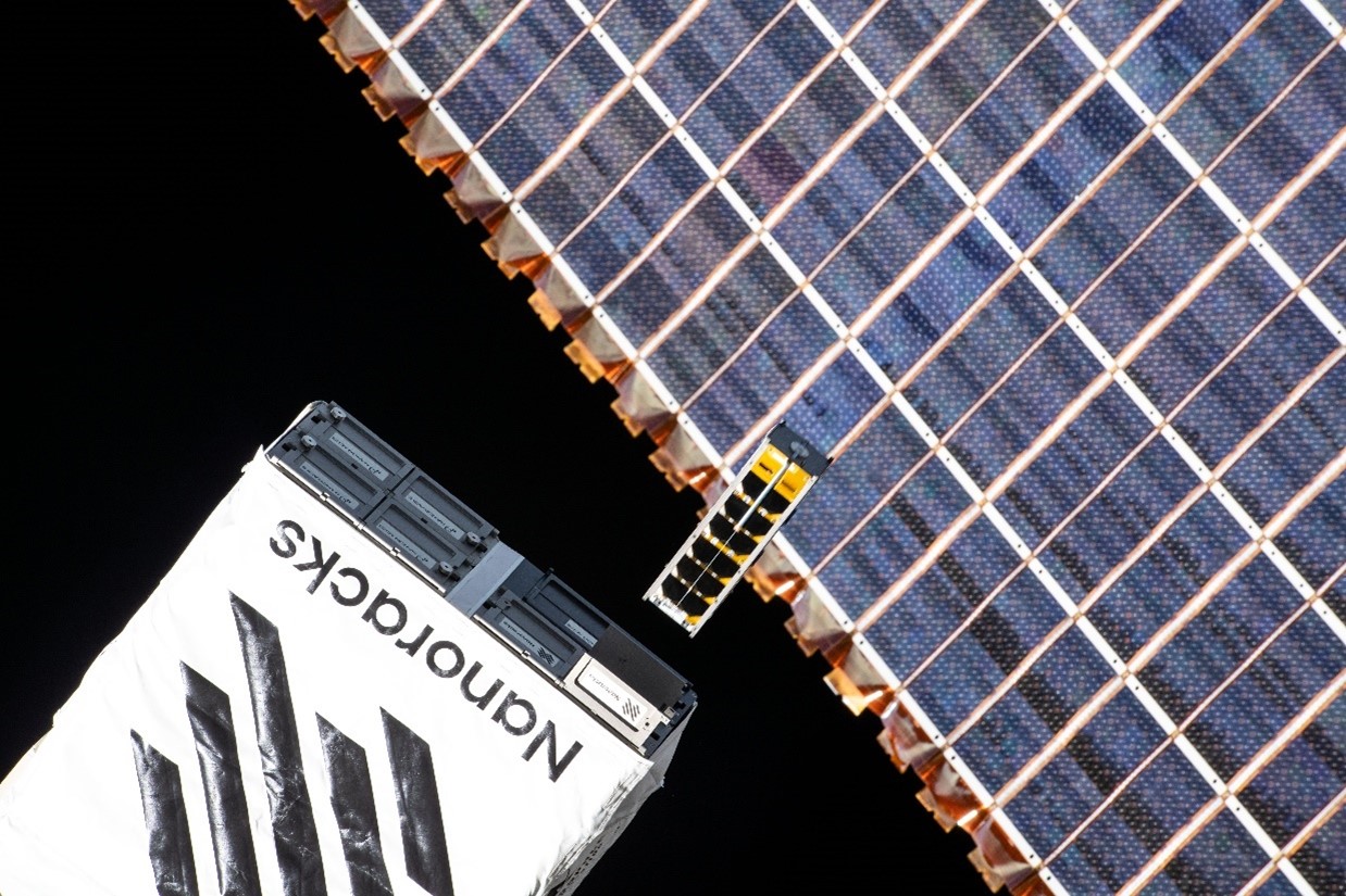 CAPSat mid-deployment from the ISS