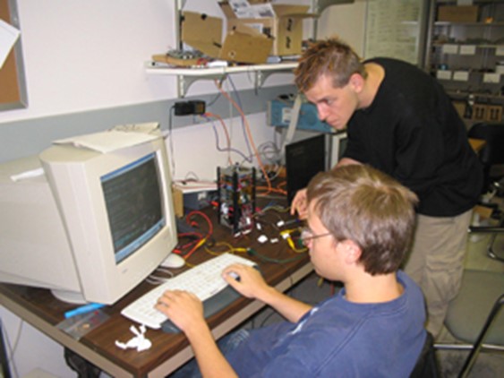 Students writing the flight software for ION