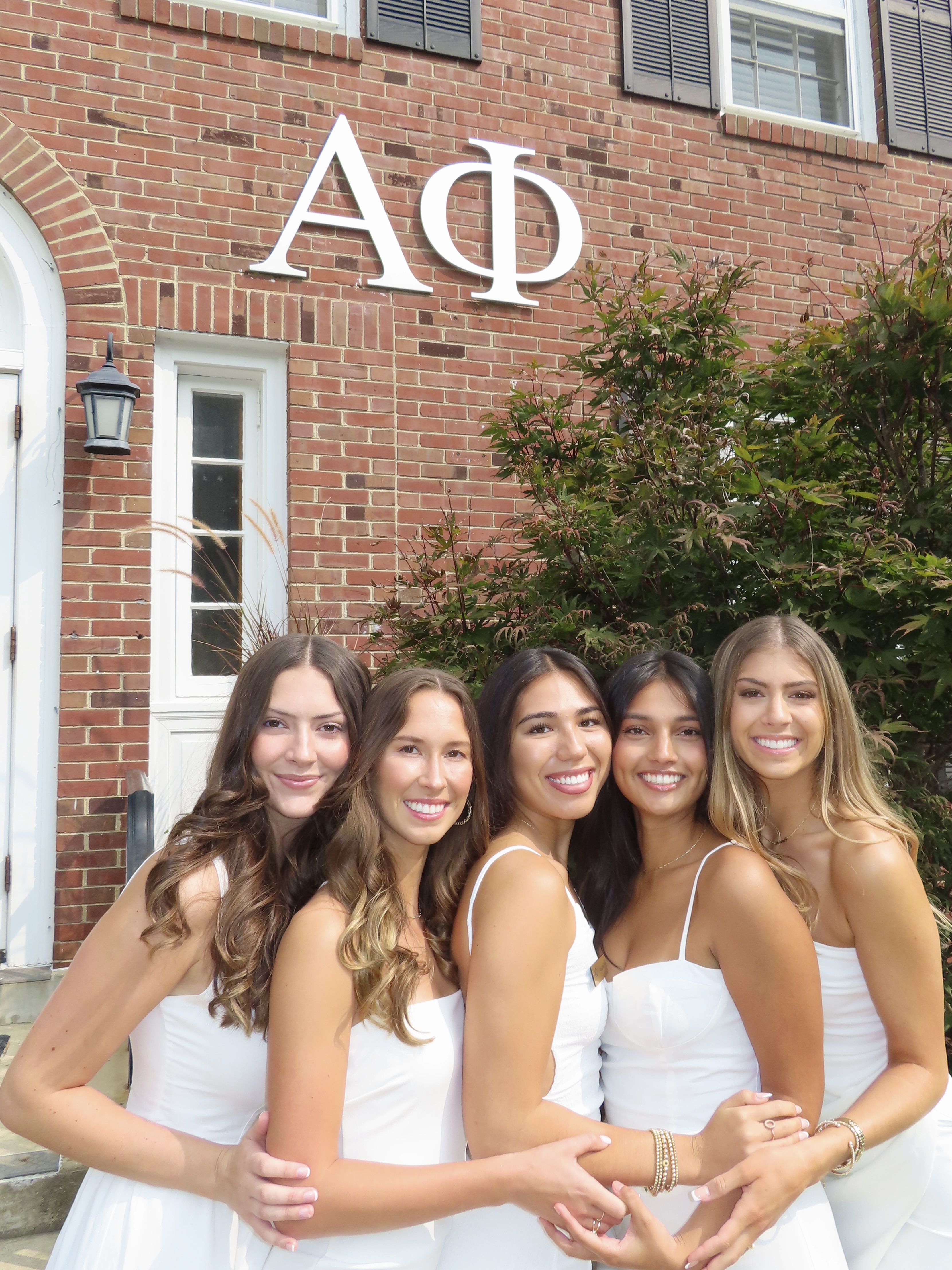 Frankenthor with close friends from her social sorority, Alpha Phi.