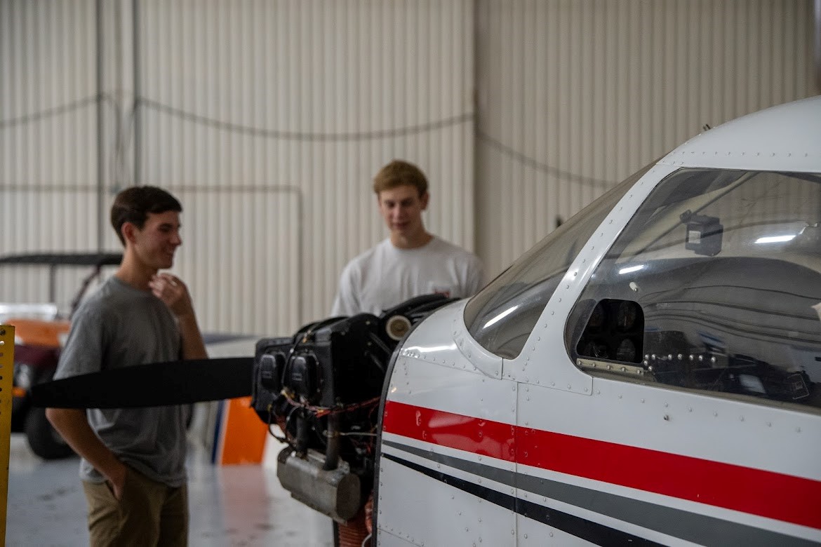 Student Aircraft Builder's annnual SABs annual visit to the Flightstar maintenance facility.