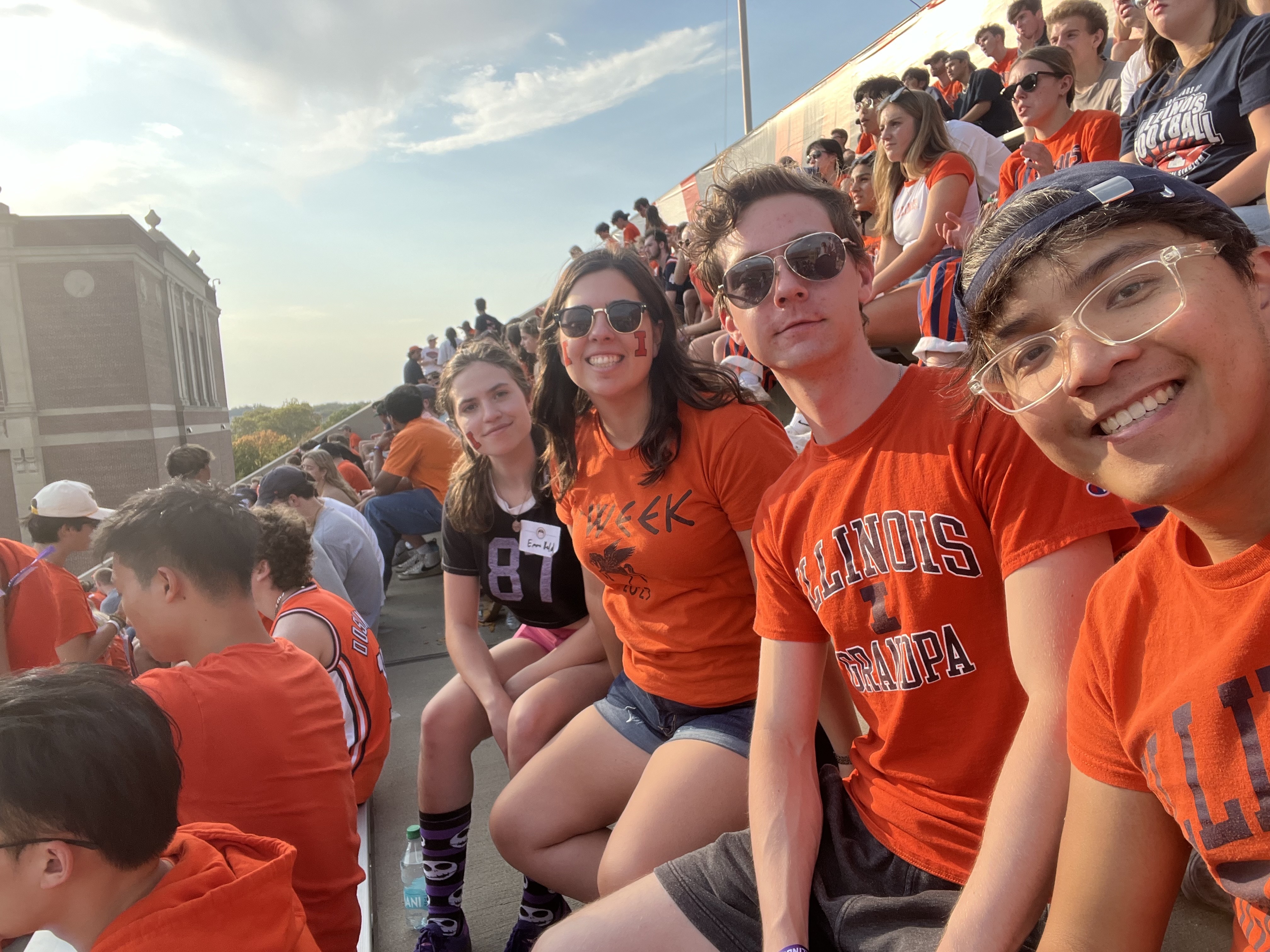 at a football game