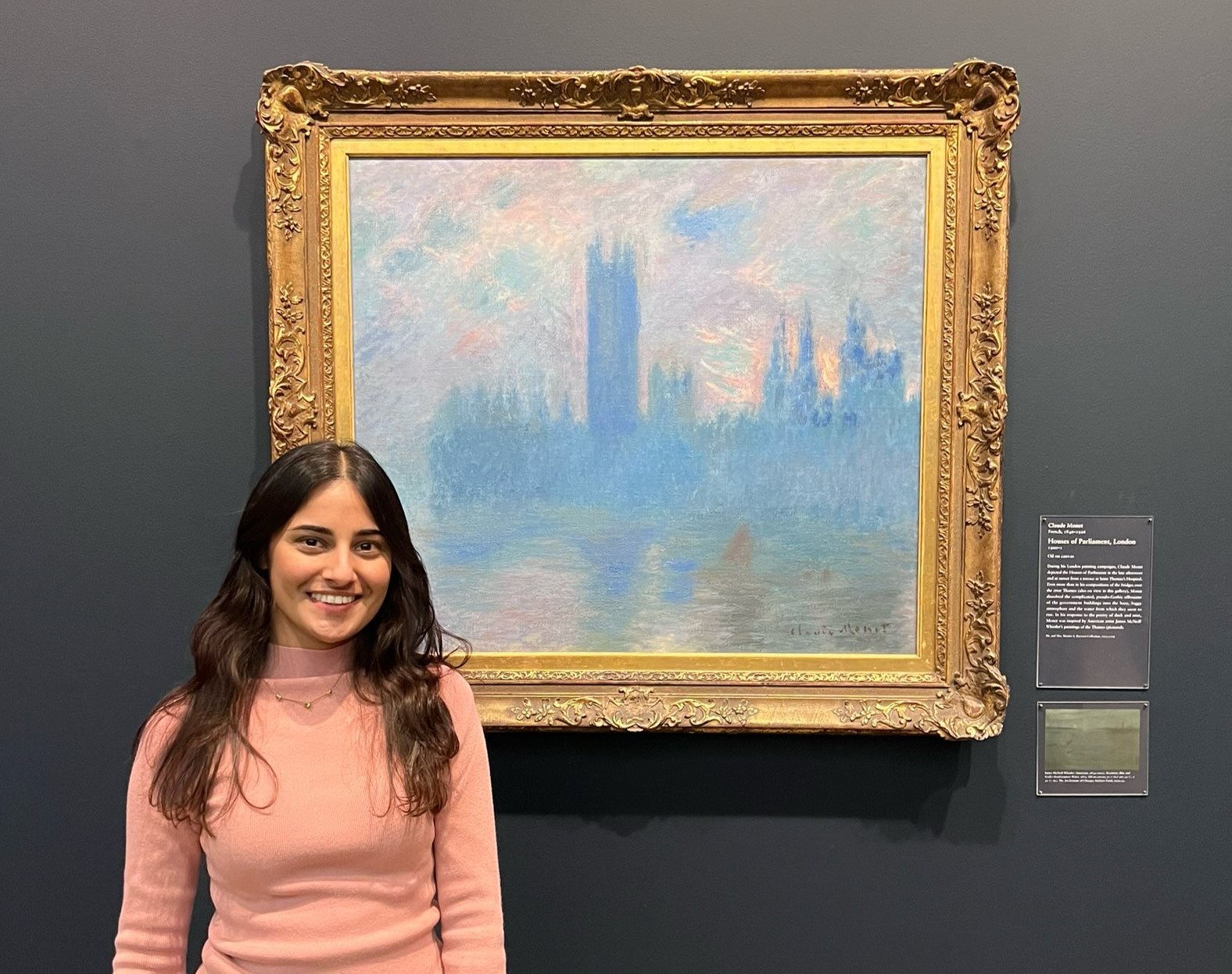 Bansal with a painting