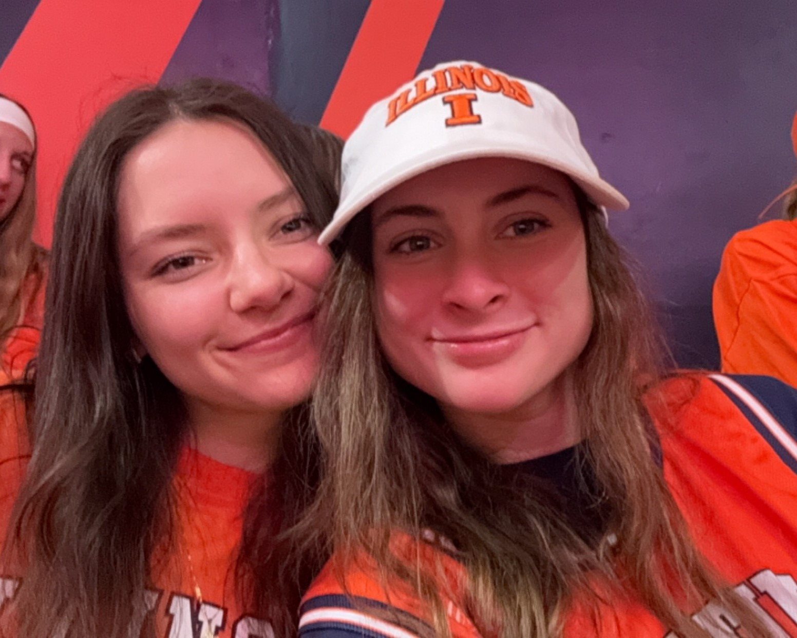 Nicole Orloff and Morgan Scott in the Orange Krush Student Section at an Illini Men&amp;amp;amp;amp;rsquo;s Basketball game.