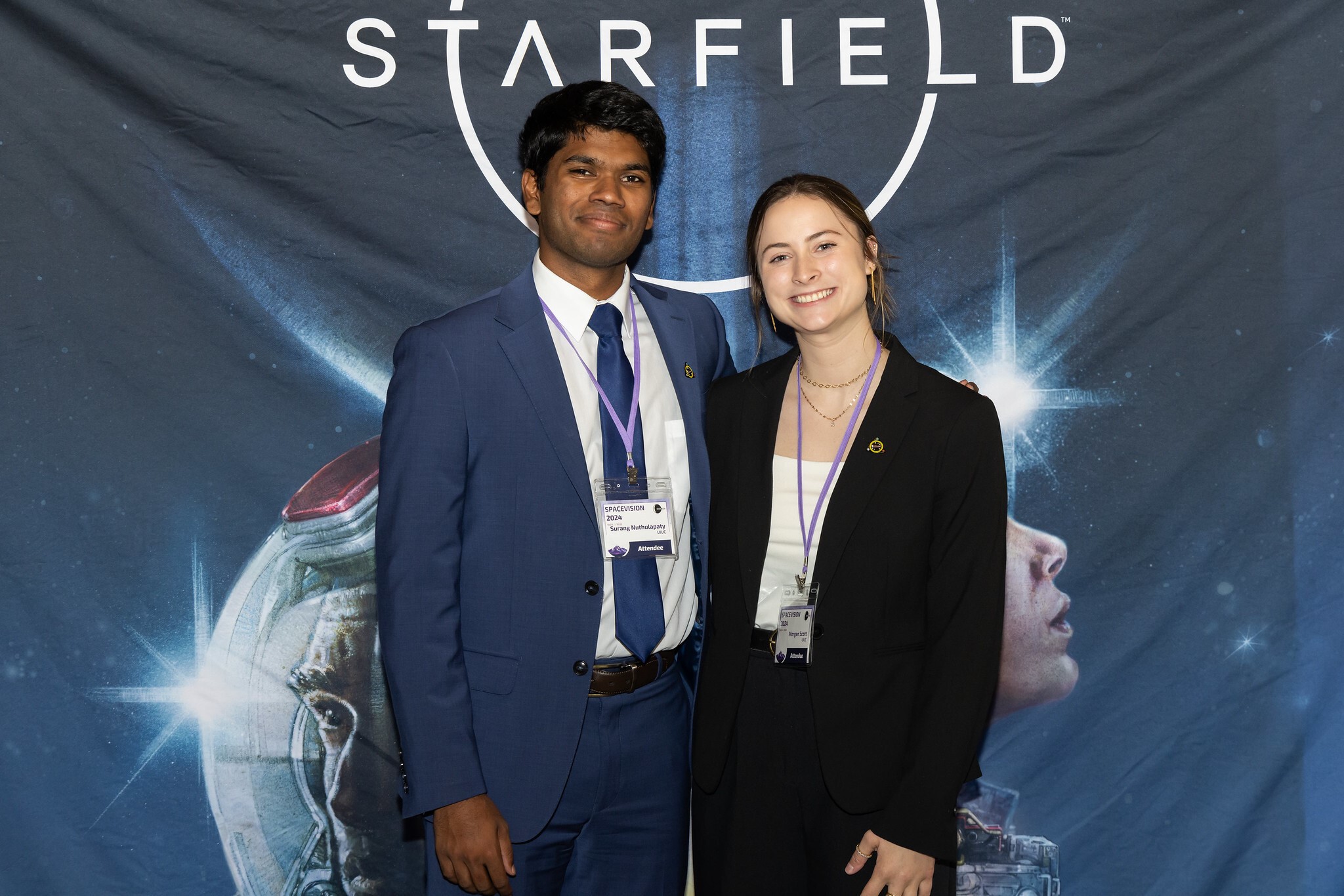Surag Nuthulapaty and Morgan Scott at the Students for Exploration and Development of Space (SEDS) conference in Denver, CO.