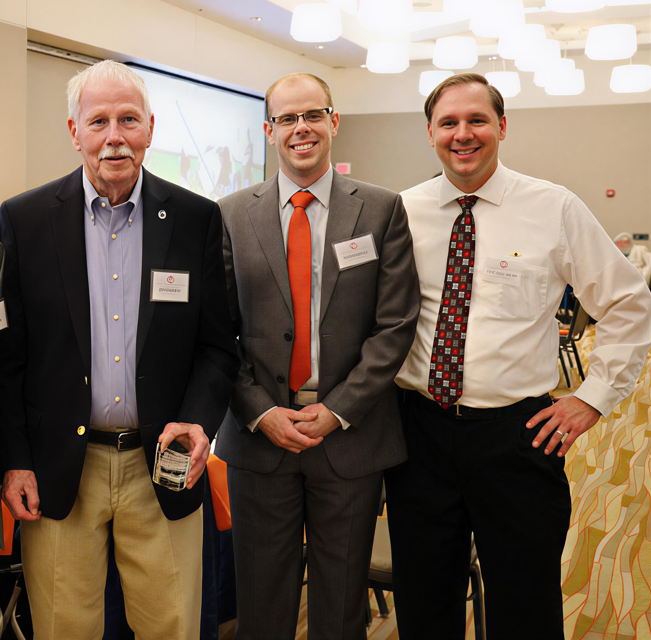 Virgil Cobb-Bourgon, Bob Liebeck, Phil Ansell and Jason Merret in 2019 for the department&amp;acirc;&amp;euro;&amp;trade;s 75th anniversary celebration.