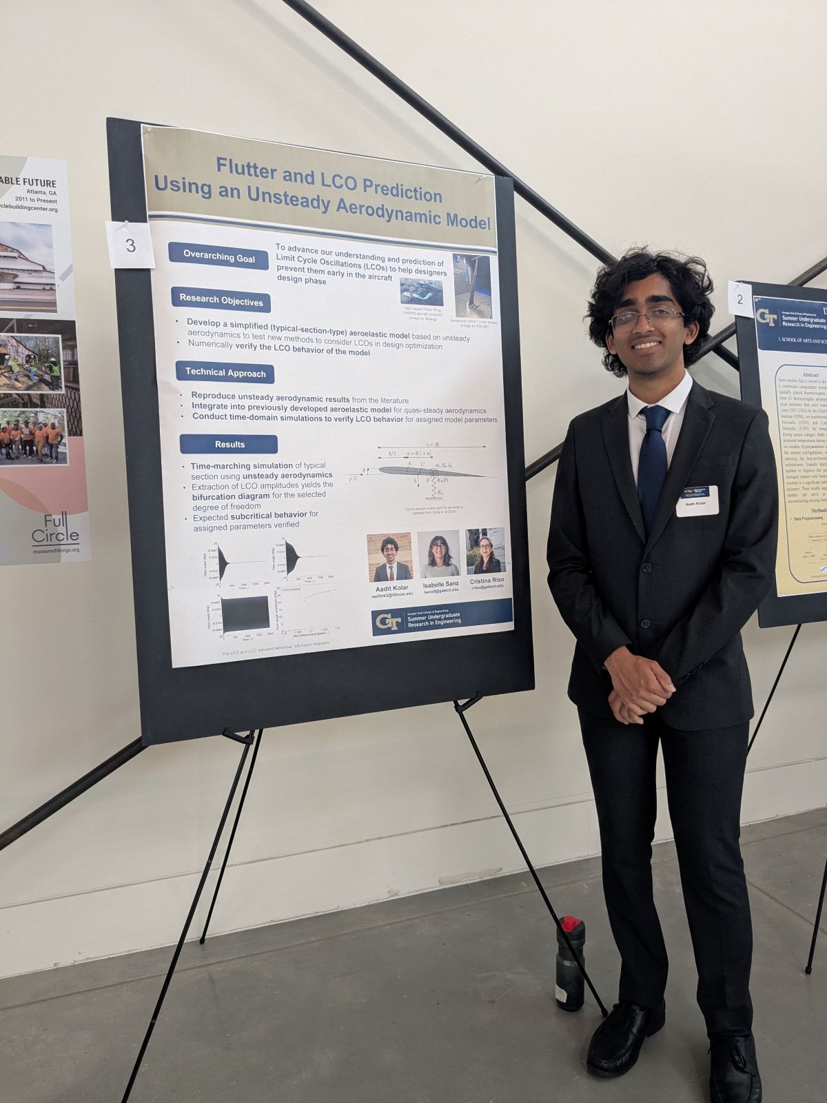 Aadit Kolar with his research poster while at Georgia Tech