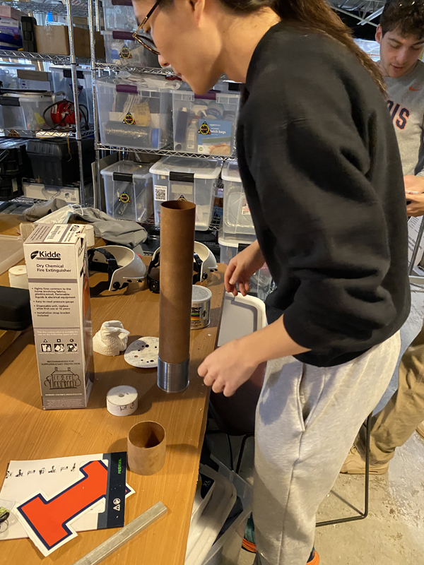 Vincent assembling the Clotho motor