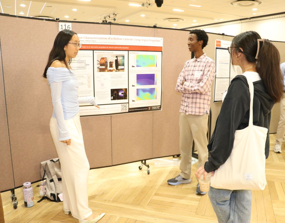 Ziya Lu and Mohamed Omar at the research poster session.