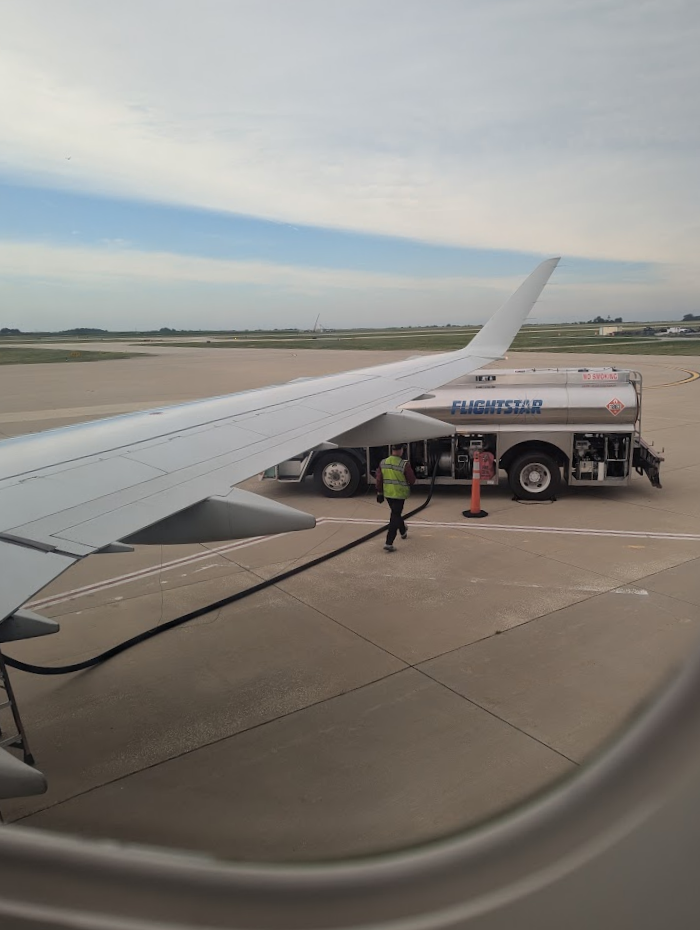 Airplane refueling at the University of Illinoisâ€™ Willard Airport. Photo credit: Elias Waddington