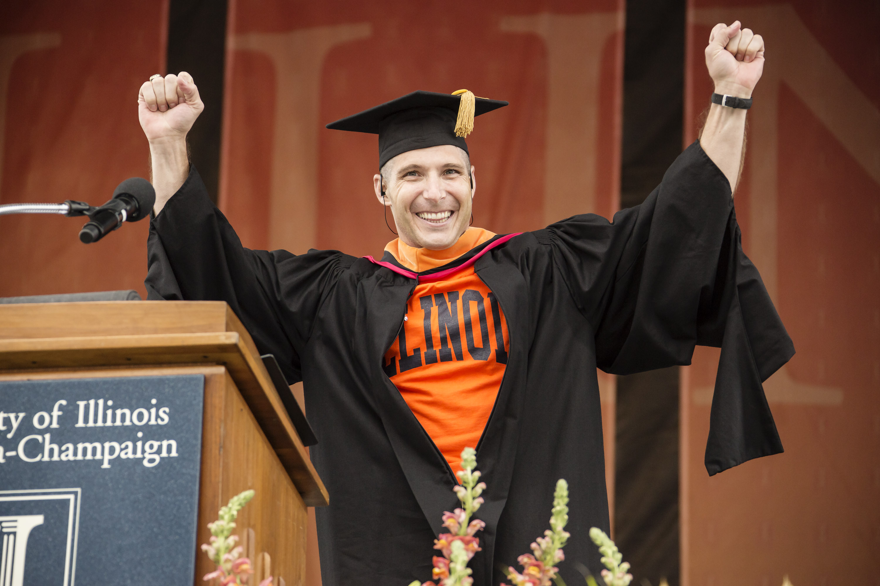 Hopkins in 2014 as commencement speaker