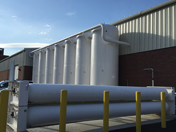 Tank farm on roof