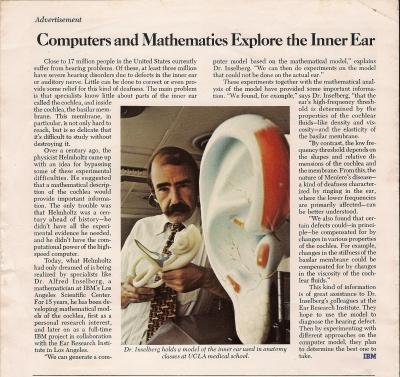 An IBM advertisement about Inselberg's work