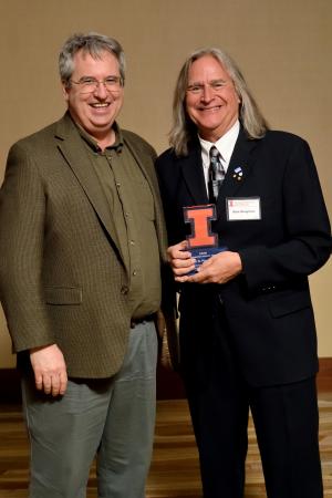 AE Professor and Interim Department Head Gregory S. Elliott (left) with Mark D. Maughmer at the 2019 awards banquet 