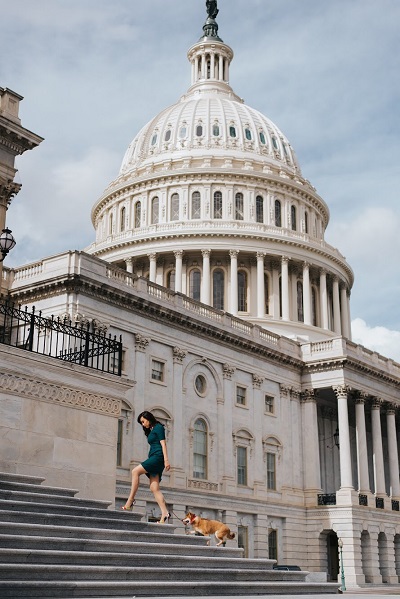 Kuersten and Hero on the steps of the U.S. Capitol building