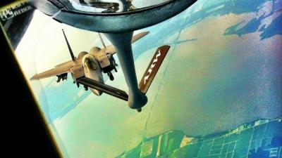 Kuersten took this photo from the refueling pod of the KC135.