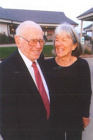 Harry Hilton with his wife Lois at an aerospace engineering event.