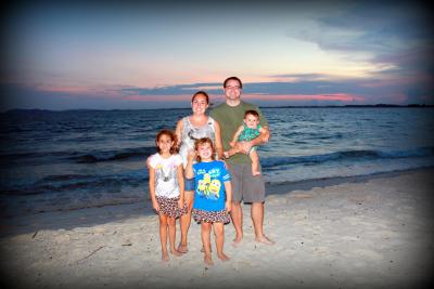 Kamphaus and his family while in Singapore.