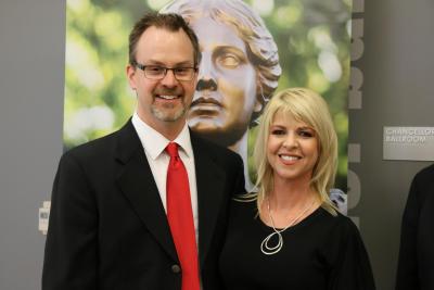 Rich Field with his wife, Shellie Bouma, at the annual aerospace engineering awards banquet on April 18 at the I Hotel and Conference Center in Champaign. Fieldâ€™s parents, Richard and Barbara Field, were also in attendance.