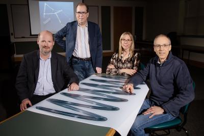 Pictured left to right: Philippe Geubelle, Scott White, Nancy Sottos, and Jeffrey Moore.