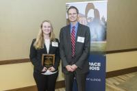 Elena Kamis with Associate Professor Daniel Bodony