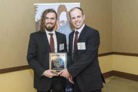 Aaron Perry, left, with Assistant Professor Phillip Ansell