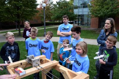 Illinois Space Day activities - hybrid engine exhibit