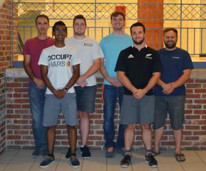 (l to r) Carlos Pantano, Rishab Pohane, Kyle Weiskircher, Joe Sabuda, Liam McHugh, and Blake Johnson