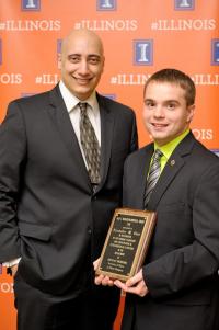 Alexander Ghosh, AE Lecturer and Manager of the Advanced Research for the Exploration of Space (ARES) Center, and Alexander Case, winner of the Dale Margerum Memorial Award