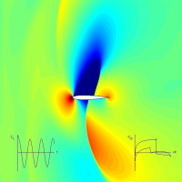 Unsteady transonic aeroelastic simulation.