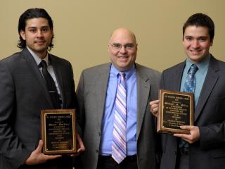 H.S. Stillwell Memorial Award: Manue Martinez, Prof. John Lambros, and Michael Miller