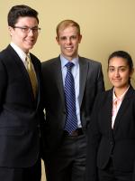 Lee H. Sentman III Scholarship: Patrick Drew, Assistant Prof. Phil Ansell, and Yukti Kathuria