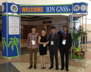 Assistant Prof. Grace Gao and her group at the ION GNSS+ Conference.