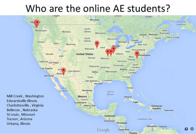 Aerospace Engineering online MS degree student locations