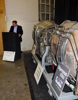 Mark Rhodes, Rolls-Royce Vice President of Engineering and Technology, presented details about the Olympus engine.