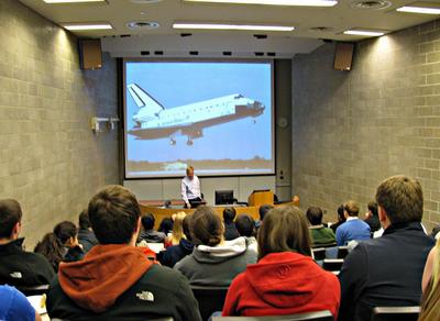 Steve Nagel giving a presentation at the University of Illinois in April 2013.