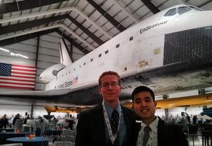 Christopher Lorenze and Braven Leung at the SpaceOps conference.