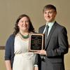 Undergraduate Program Coordinator Laura Gerhold with Brian J. Gardas