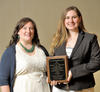 Undergraduate Program Coordinator Laura Gerhold with Sarah C. Barrett