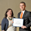 Undergraduate Program Coordinator Laura Gerhold and Jacob N. Denton