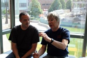 Greg Milner and Emeritus Prof. Jim Phillips. 