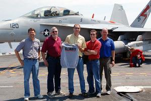 (l to r) AE Alums Mike Cebrzynski MS '94, Hank Zitnik BS '82, Alan Wirth BS '95, Paul Martin BS '06, and Jim Skerston BS '88. 