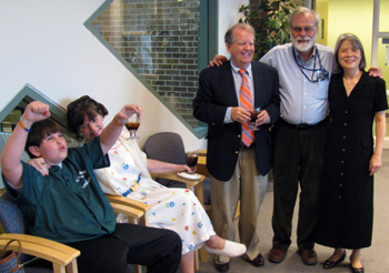 Standing: Rod Burton, left, with his cousin, Jont Allen, and his wife, Patricia Jeng. Seated: Burton's youngest son, Brandon, and wife, Linda.