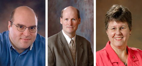 (From left) John Lambros, Philippe H. Geubelle, Waltraud M. Kriven