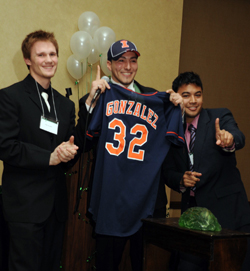 Joseph Gonzalez, middle, with Eric Elleby, left, and Raphael Chavez.