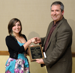 Coralie D. Jackman with AE Prof. Gregory Elliott