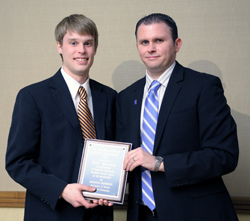 Eric P. Babcock with AE Assistant Director of Advancement Brett Clifton