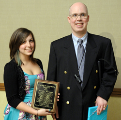 Coralie D. Jackman with donor Rob Chappell
