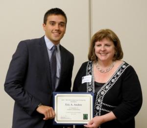 Eric Anden with AE Coordinator of External Relations Diane Jeffers